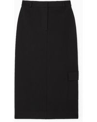 COS - Cargo Midi Skirt - Lyst