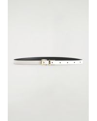 COS - Reversible Slim Leather Belt - Lyst