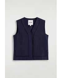 COS - Embroidered-Detail Linen Waistcoat - Lyst