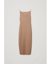 cos backless knitted slip dress