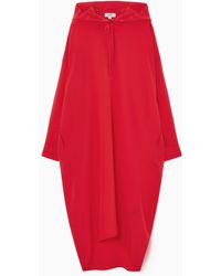 COS - Oversized Hooded Silk Dress - Lyst