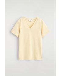 COS - Cotton V-Neck T-Shirt - Lyst