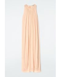COS - Gathered Halterneck Maxi Dress - Lyst