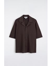 COS - Perforated Knitted Short-Sleeved Shirt - Lyst