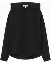 COS - Oversized Hooded Silk Blouse - Lyst