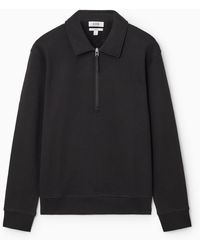 COS - Collared Half-zip Sweatshirt - Lyst