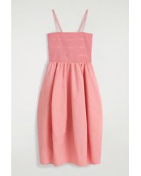 COS - Smocked Midi Dress - Lyst