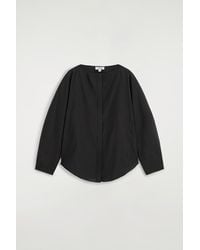 COS - Sculpted Boat-Neck Blouse - Lyst