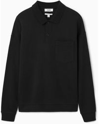 COS - Knitted Wool Polo Shirt - Lyst