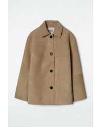 COS - Collared Suede Jacket - Lyst