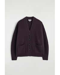 COS - Oversized Merino Wool Cardigan - Lyst