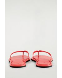 COS - Leather Flip Flops - Lyst