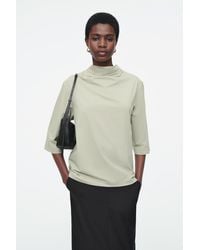 COS - Jersey-oberteil Mit Bindedetail - Lyst
