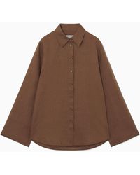 COS - Wide-sleeved Linen Shirt - Lyst