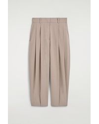 COS - Tailored Cotton Balloon-Leg Pants - Lyst
