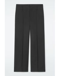 COS - Regular Wool-twill Wide-leg Trousers - Lyst