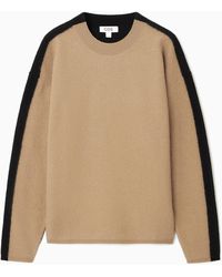 COS - Two-tone Boiled Merino Wool Sweater - Lyst
