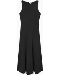 COS - V-neck Knitted Maxi Dress - Lyst