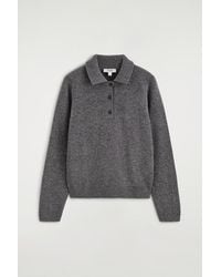 COS - Merino Wool Polo Shirt - Lyst