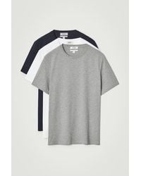COS - 3-pack Regular Cotton T-shirts - Lyst