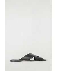 COS - Crossover Leather Sandals - Lyst