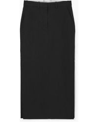 COS - Tailored Linen-blend Maxi Skirt - Lyst
