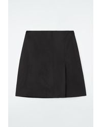 COS - Front-pleat Mini Skirt - Lyst