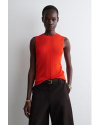 COS - Tanktop Aus Rippstrick - Lyst