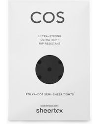 COS - Sheertex Semi-sheer Polka-dot Tights - Lyst