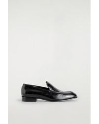 COS - Eel-Effect Leather Loafers - Lyst