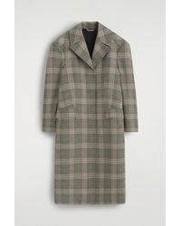 COS - Checked Tailored Long Coat - Lyst