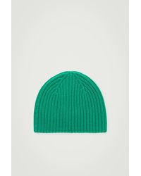 COS - The Ribbed Cashmere Beanie - Lyst