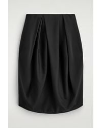 COS - Pleated Wool Midi Tulip Skirt - Lyst