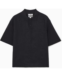 COS - Contrast-panel Polo Shirt - Lyst