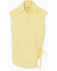 COS - Oversized Sleeveless Wrap Shirt - Lyst