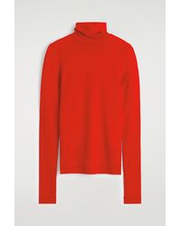 COS - Wool Turtleneck Top - Lyst