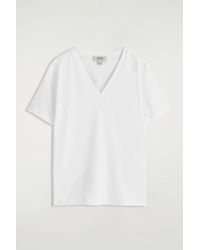 COS - V-Neck Cotton T-Shirt - Lyst
