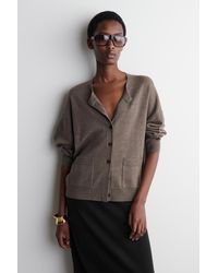 COS - Strickjacke Aus Merinowolle Mit Rundhalsausschnitt - Lyst