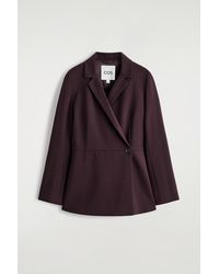 COS - Fluid Milano Wrap-Front Blazer - Lyst