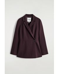 COS - Fluid Milano Wrap-Front Blazer - Lyst