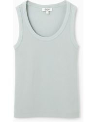 COS - Scoop-neck Ribbed Tank Top - Lyst