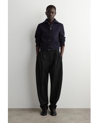 COS - Jacke Aus Merinowolle Mit Geripptem Kragen - Lyst