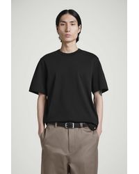 COS - T-Shirt Aus Baumwolle Mit Rundhalsausschnitt - Lyst