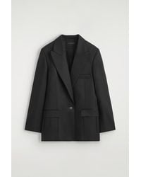 COS - Waisted Tailored Wool Blazer - Lyst