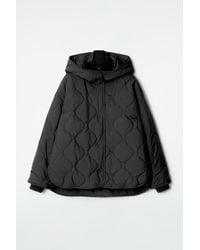 COS - Quilted Hooded Funnel-Neck Jacket - Lyst