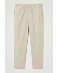 COS - Tapered Poplin Pull-on Pants - Lyst