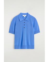 COS - Shrunken Wool-Blend Polo Shirt - Lyst