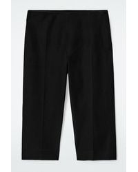 COS - Cotton-Blend Capri Trousers - Lyst