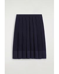 COS - Pleated Merino Wool Midi Skirt - Lyst