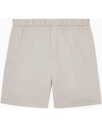 COS - Elasticated Cotton-blend Shorts - Lyst